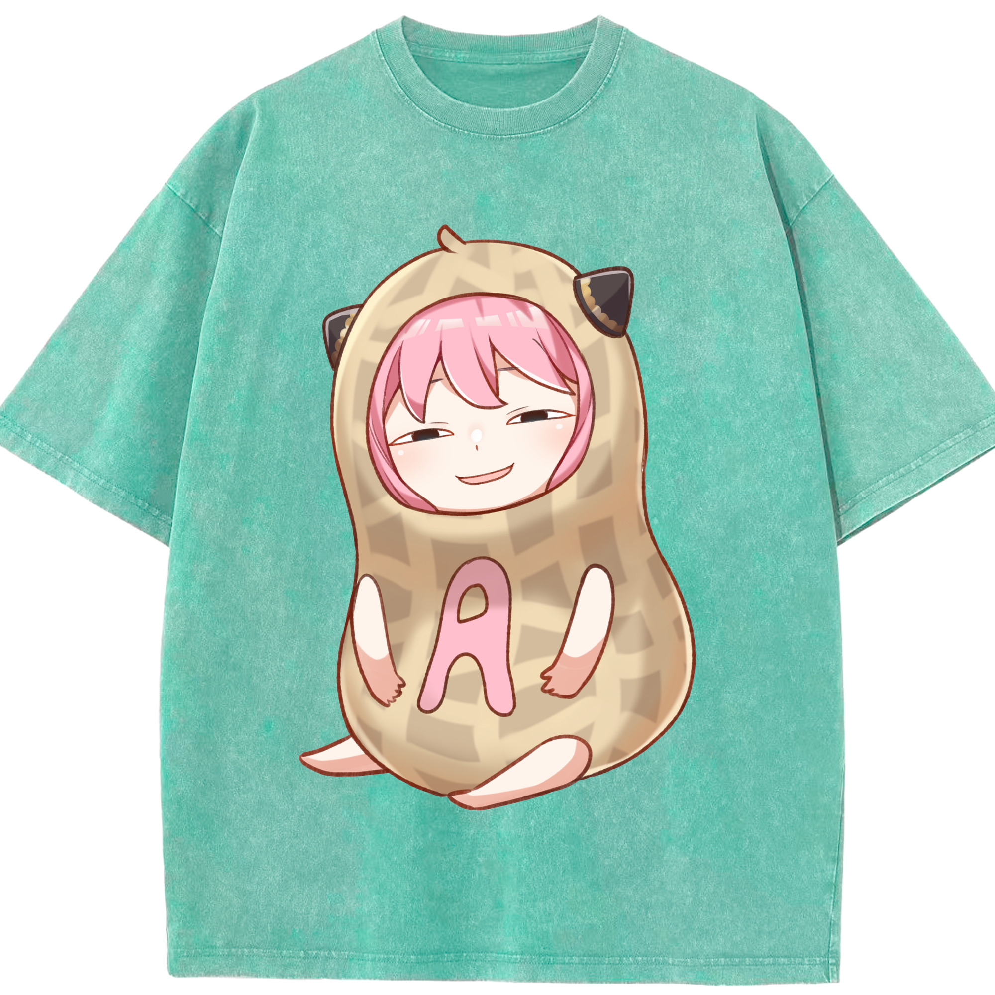 （画像用） SPY×FAMILY间谍家家酒 綿100% ヴィンテージ風 半袖Tシャツ（フロントプリント）
